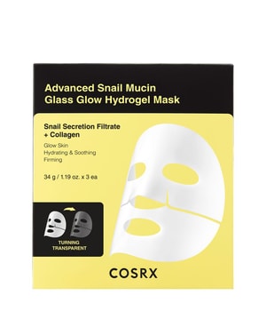 Cosrx Advanced Snail Mucin Glass Glow Hydrogel Mask 3er Set Tuchmaske