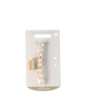 Solida Haarklammer gold mit Perle 1Stk Haarspangen
