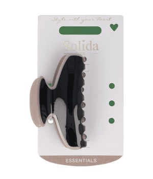 Solida Haarklammer schwarz/beige groß shiny Haarspangen